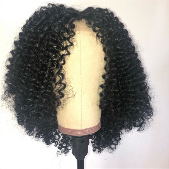 ?Judy?BLACK AFRO KINKY CURLY LACEFRONT WIG ?NWT main image 8